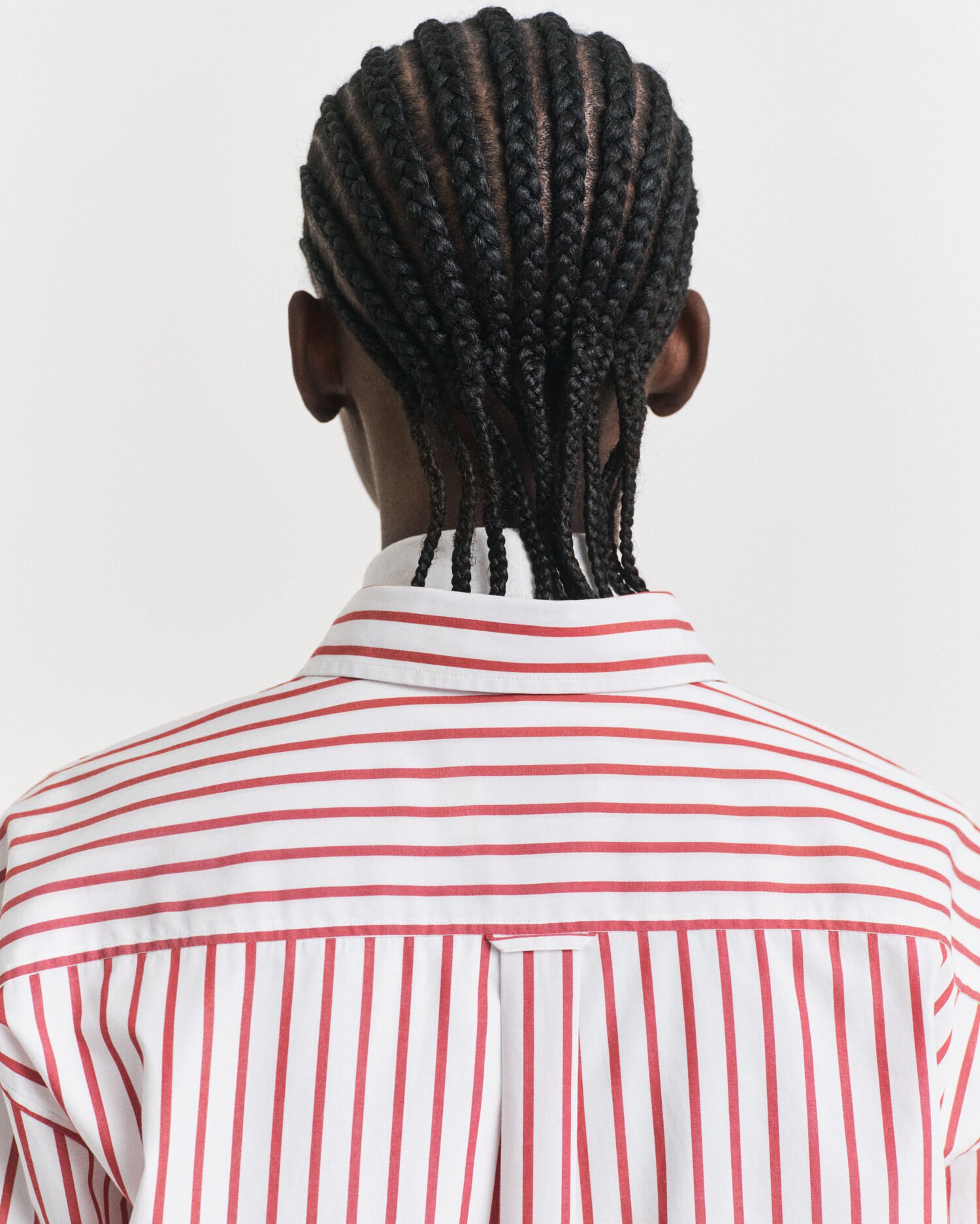 Relaxed fit klassisk randig poplinskjorta