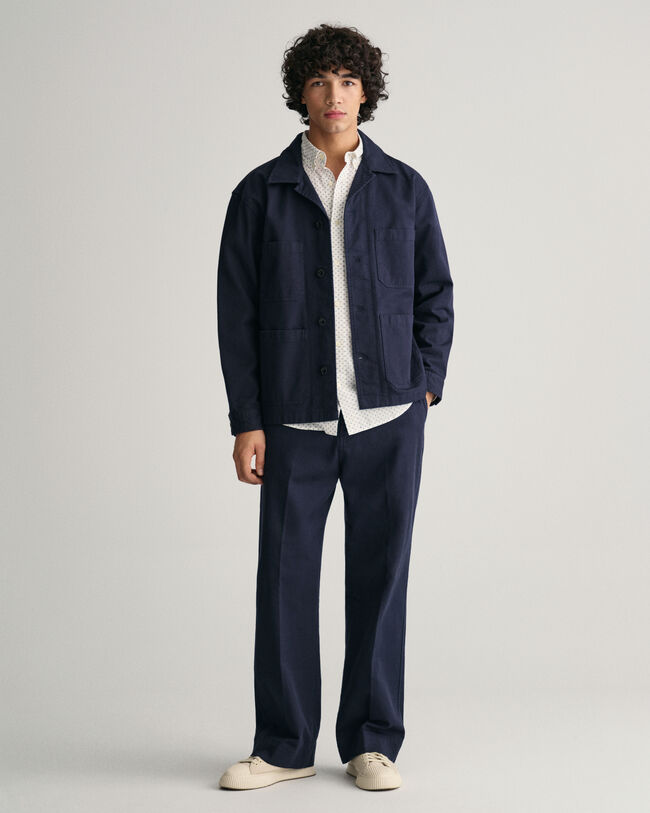 Regular fit sm&aring;m&ouml;nstrad skjorta