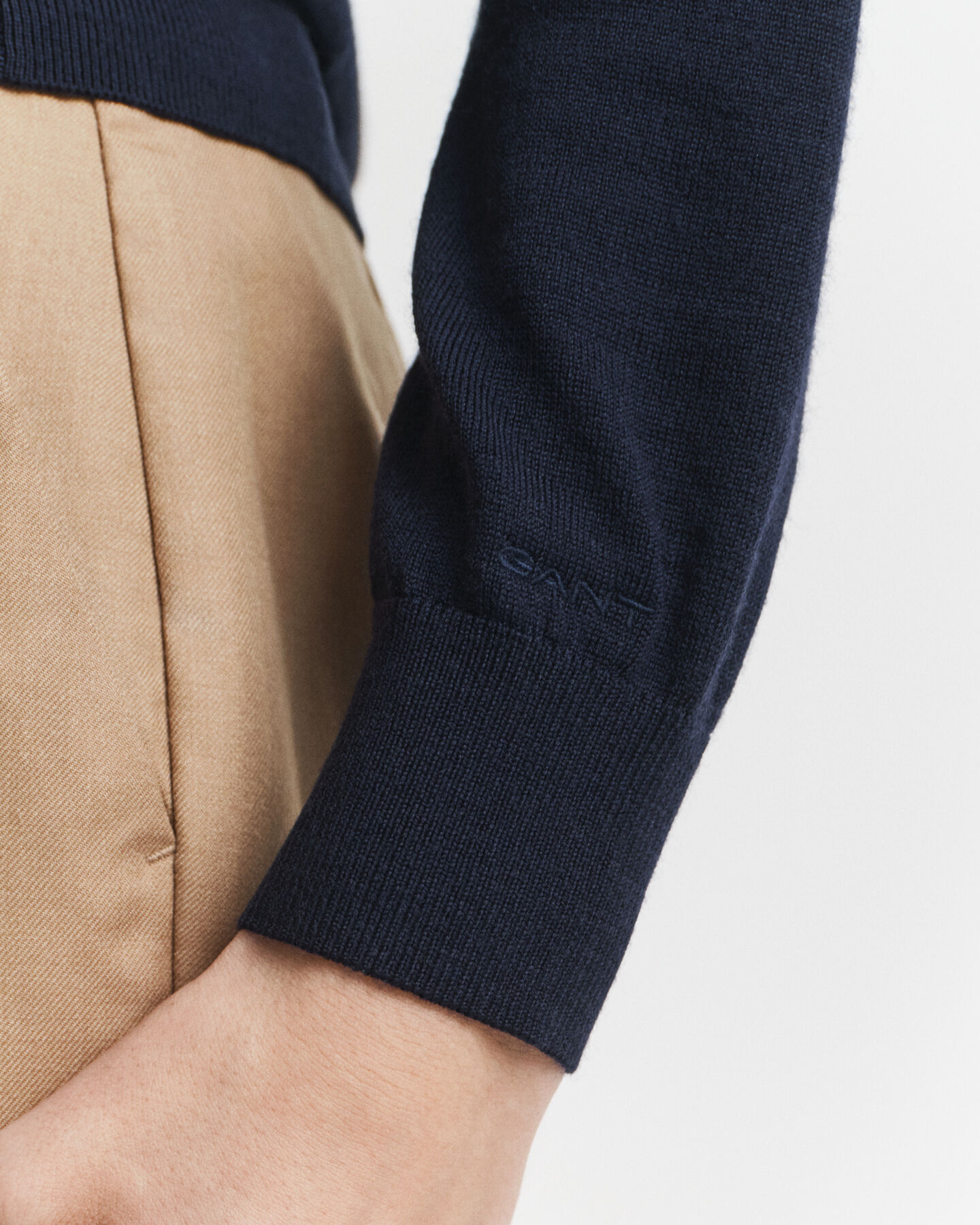 Tröja med polokrage i extra fin merinoull