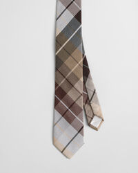 Rutig slips i bomull och silke