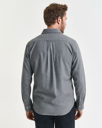 Regular fit melerad flanellskjorta