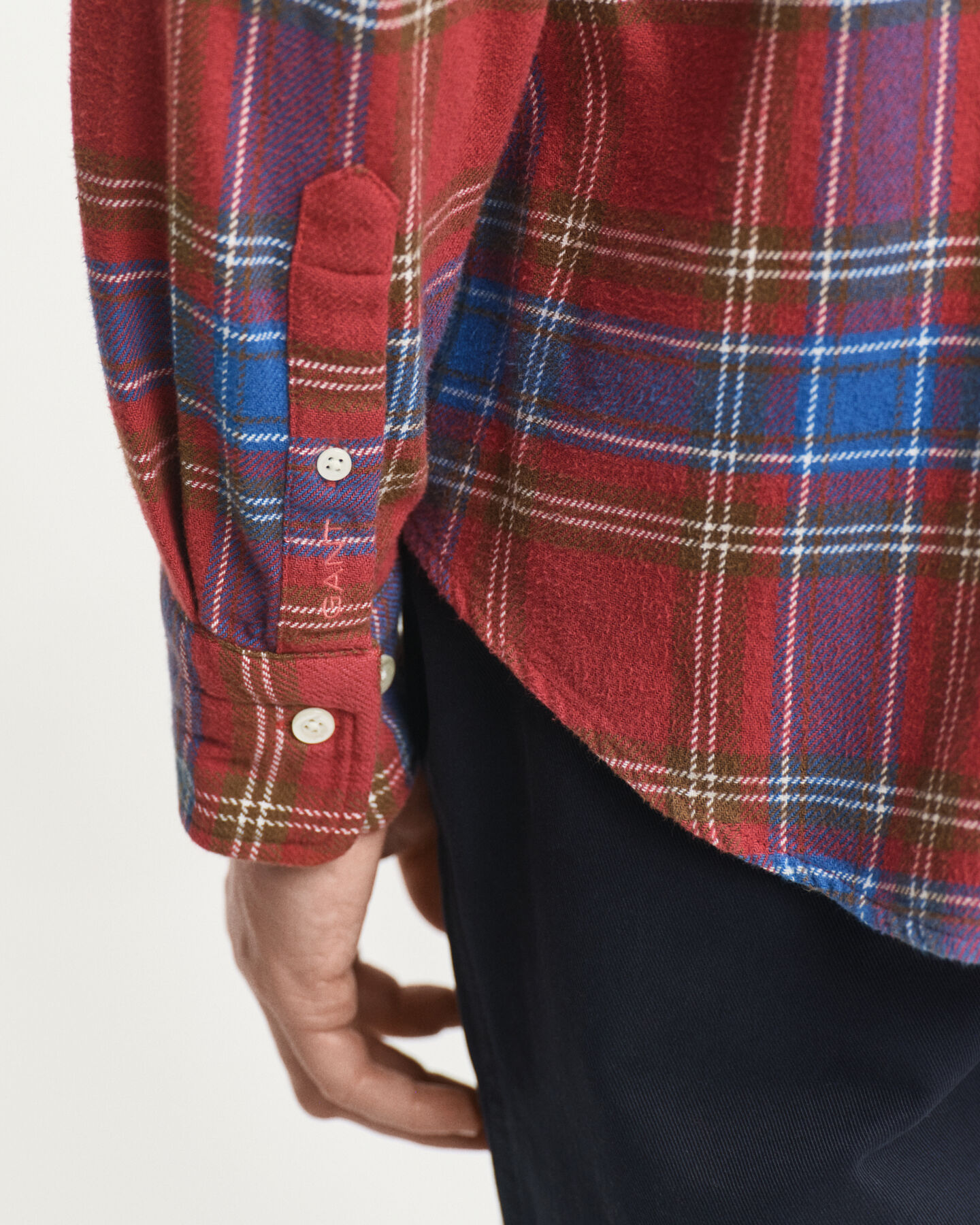 Relaxed fit rutig twillskjorta