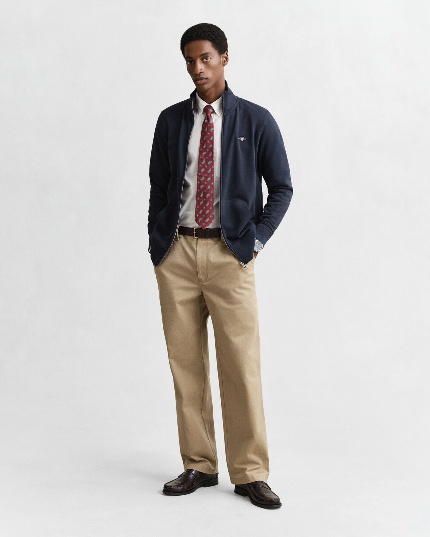 Shield sweatshirt med dragkedja