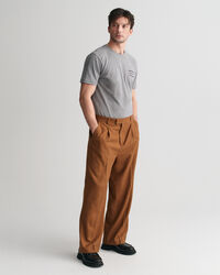 T-shirt i pik&eacute; med litet tryck