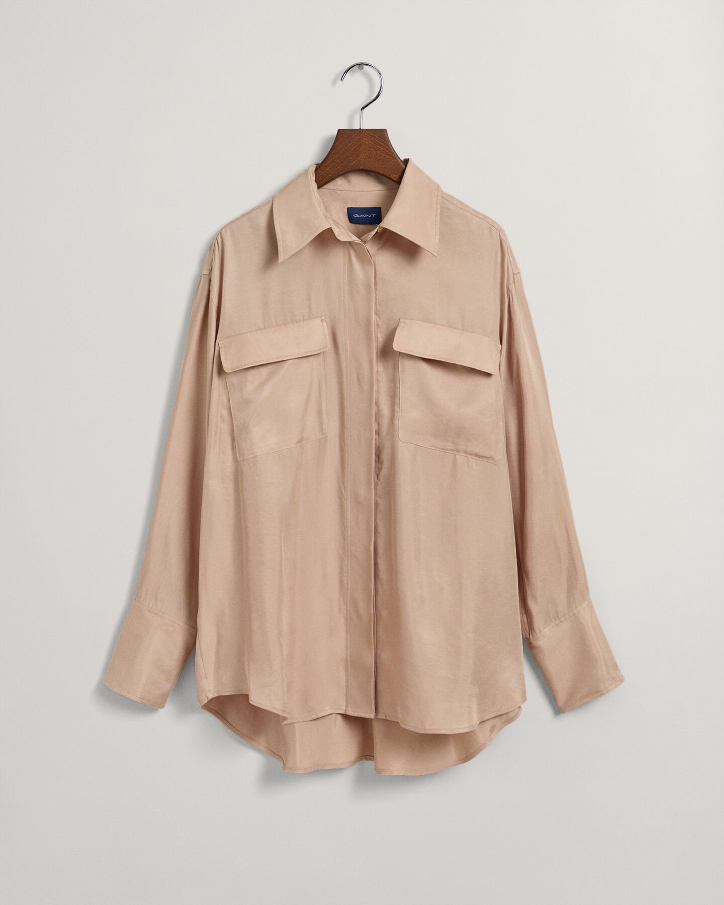 Relaxed fit skjorta med ficka med lock