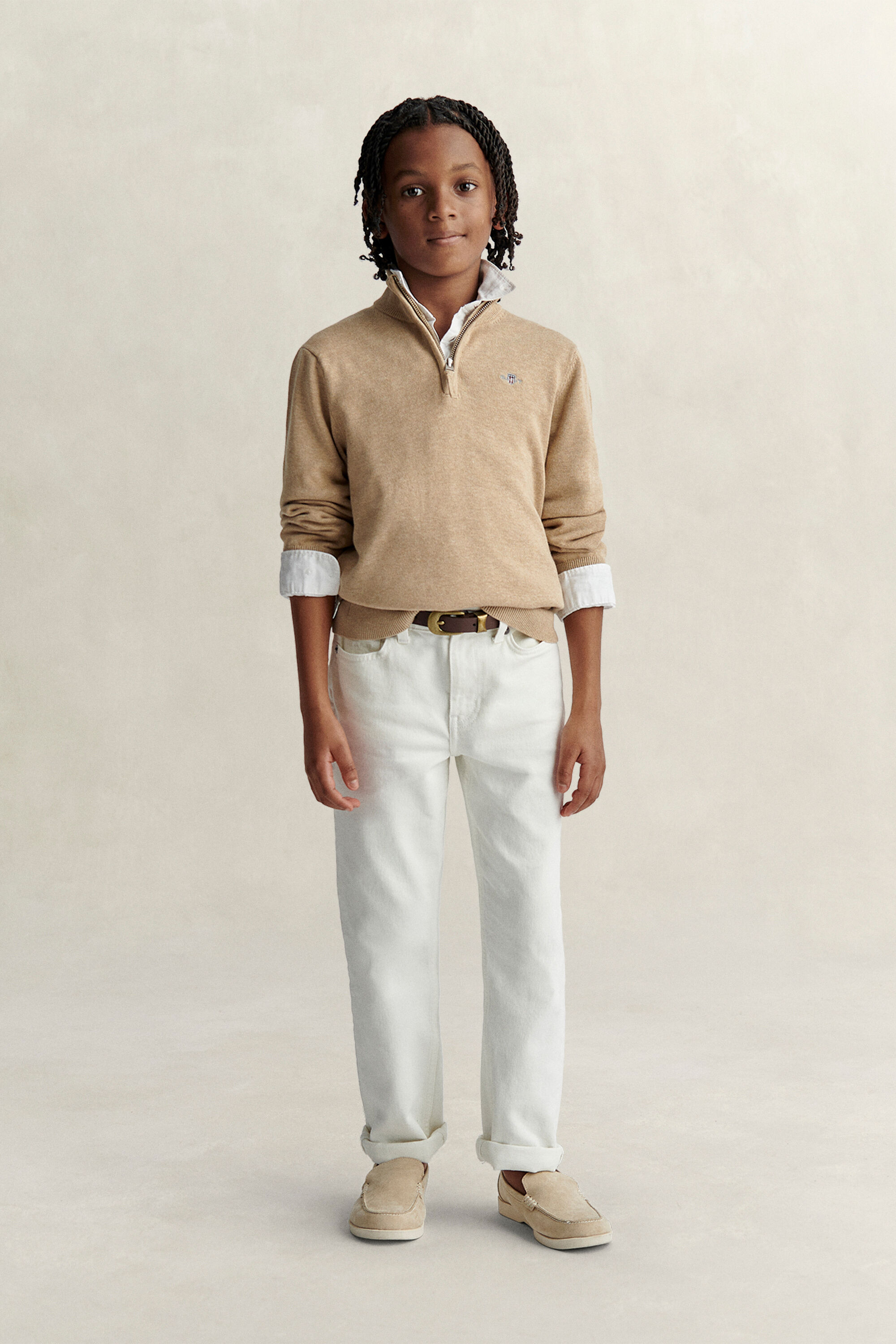 Teen Boys Shield tröja med half-zip