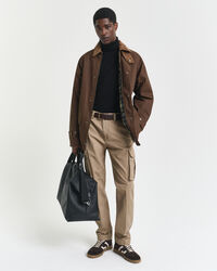 Regular fit cargobyxor i twill