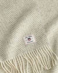 Fiskbensmönstrad yllepläd