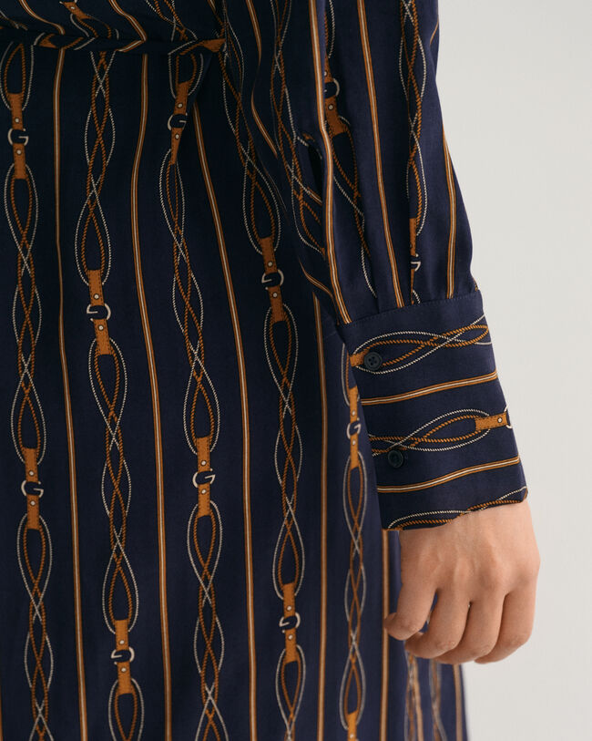 Regular fit randig omlottklänning