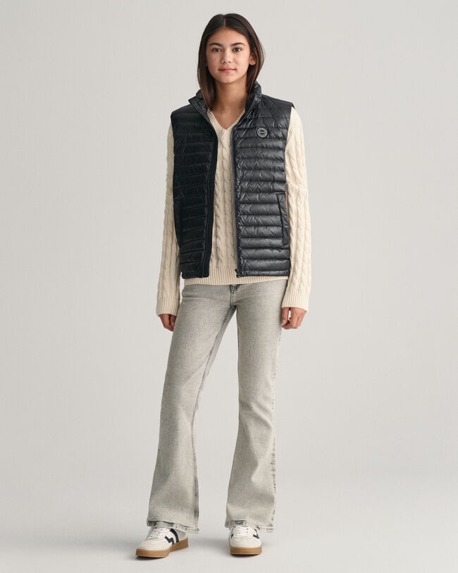 Teens tunn vadderad dunv&auml;st med glans