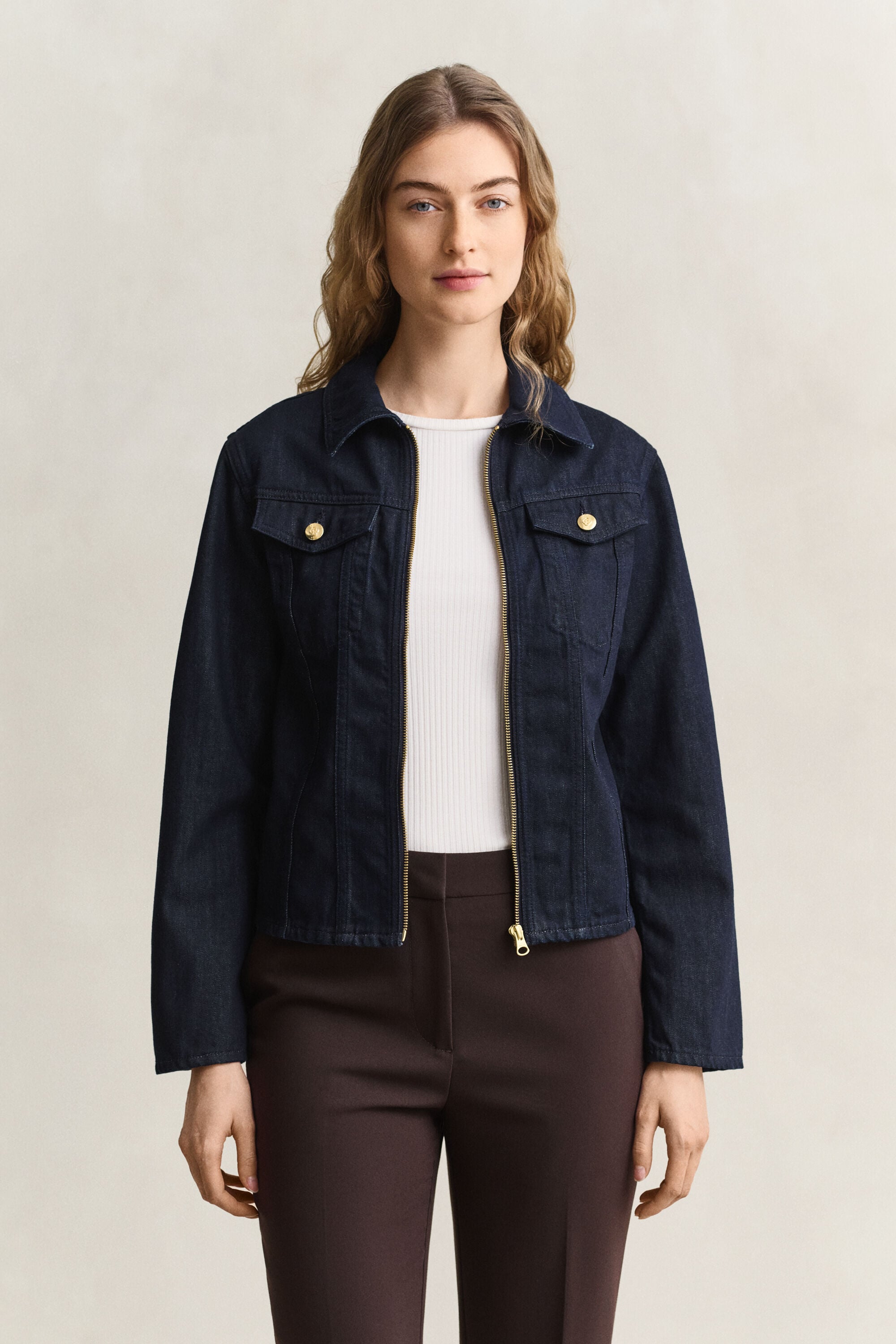 Figursydd denimjacka