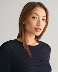 Kortärmad rundhalsad tröja med struktur