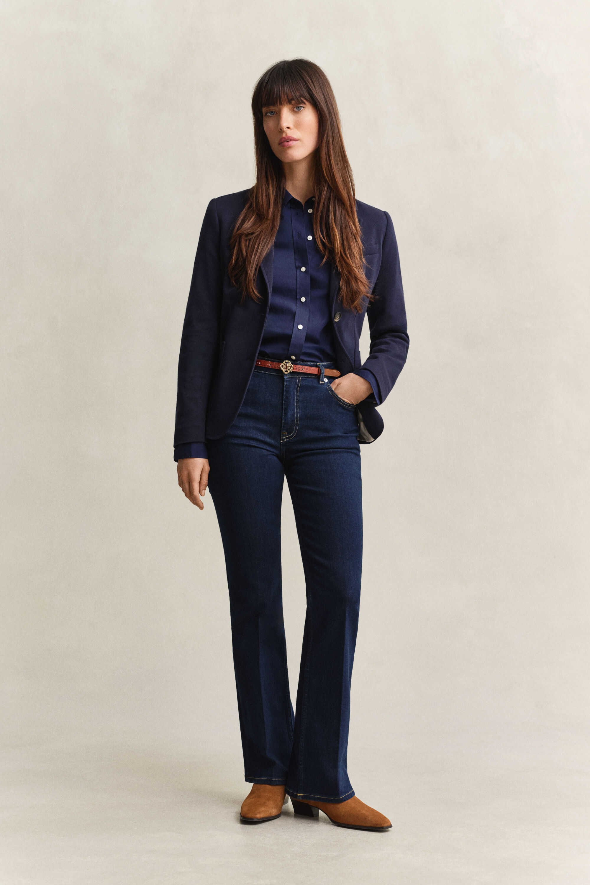 Slim utställda stretchjeans