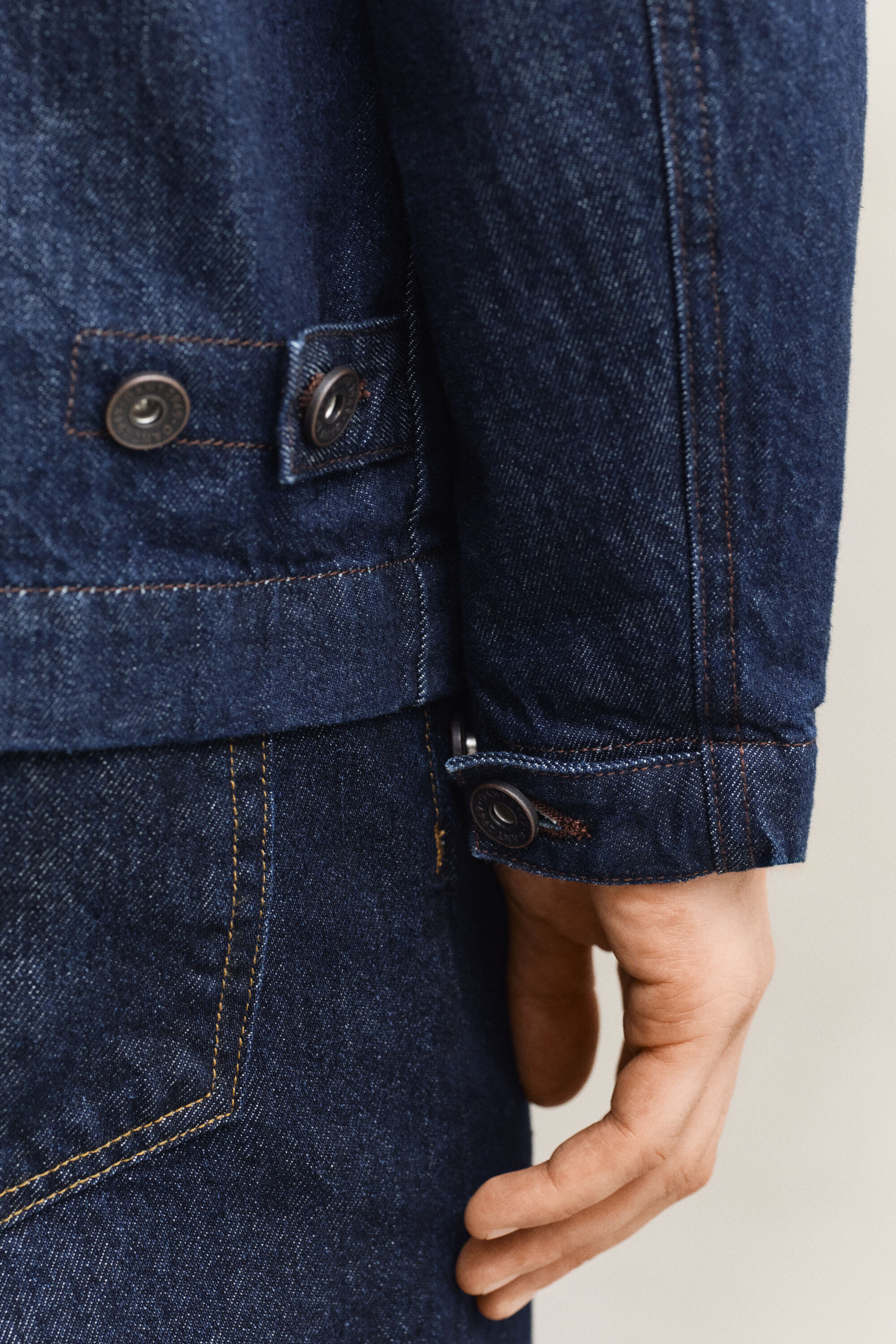 Indigofärgad arbetarjacka