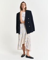 Blommig omlottkjol med volang