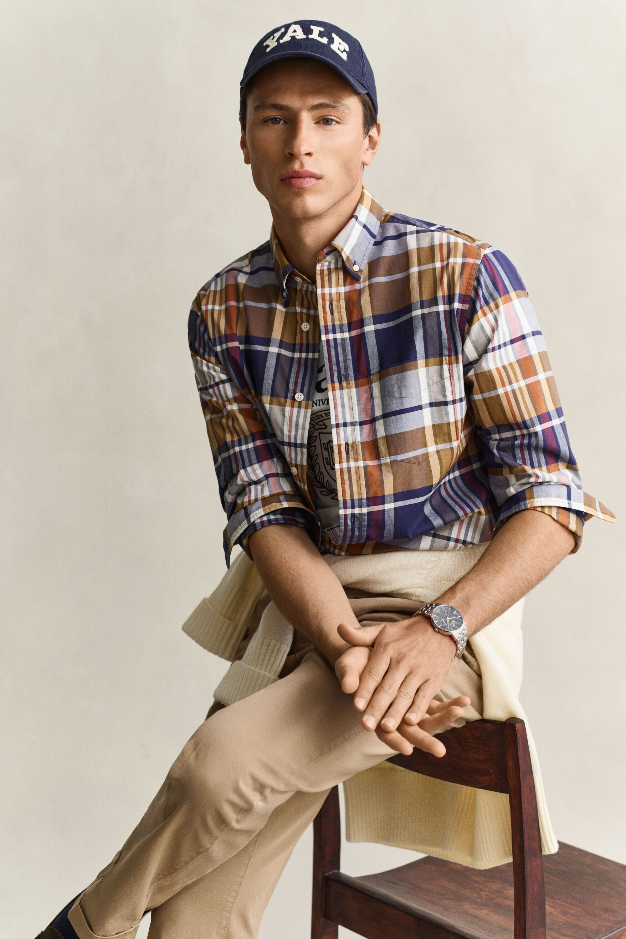 Gant x Yale rutig poplinskjorta