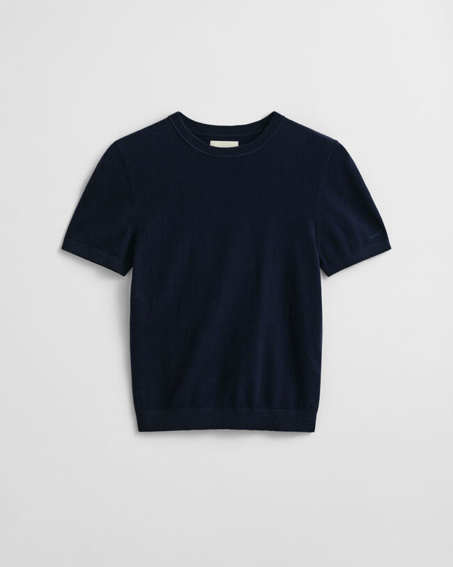 Lätt kortärmad rundhalsad tröja