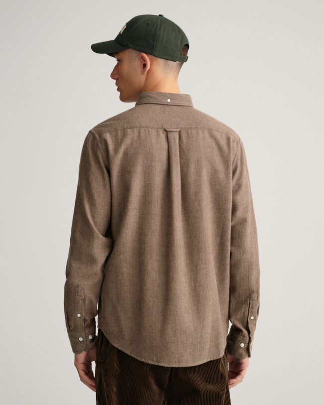 Regular fit fiskbensmönstrad skjorta