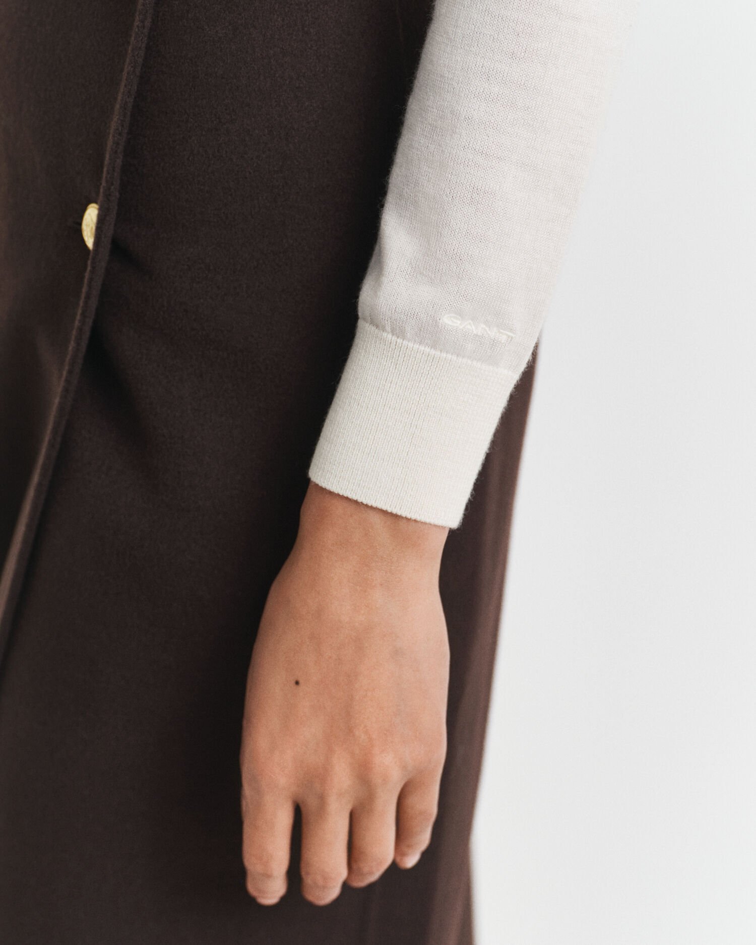 Tröja med polokrage i extra fin merinoull