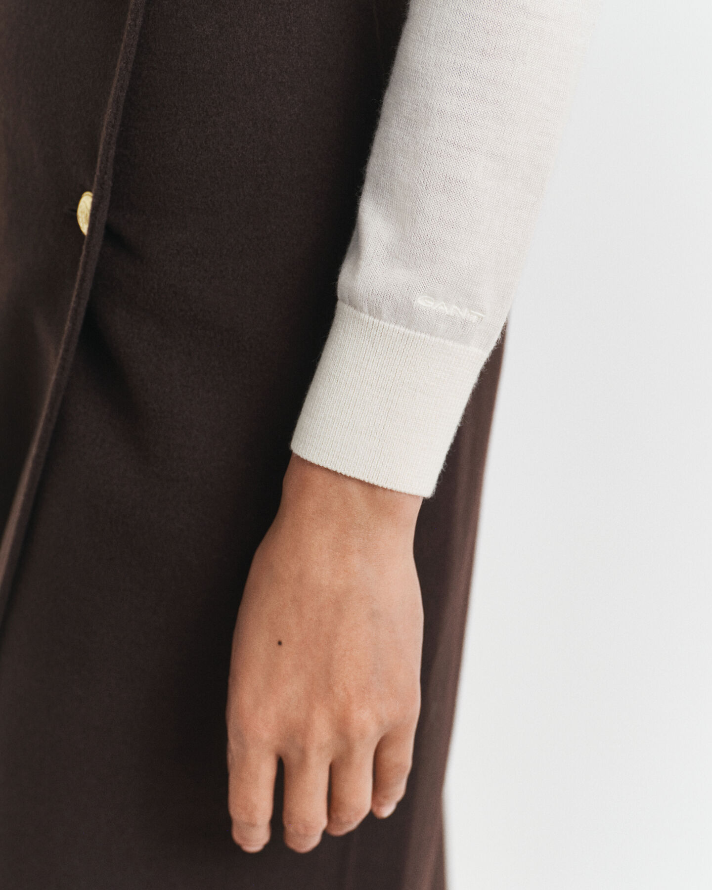 Tröja med polokrage i extra fin merinoull