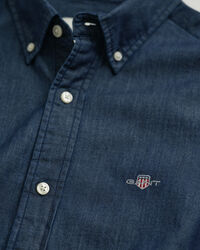 Slim fit indigofärgad skjorta