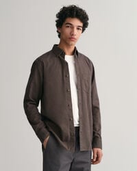 Regular fit fiskbensmönstrad flanellskjorta