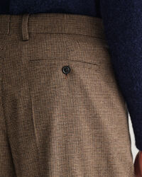 Hundtandsmönstrade kostymbyxor