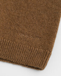 Kortärmad tröja med rund halsringning i superfin lammull