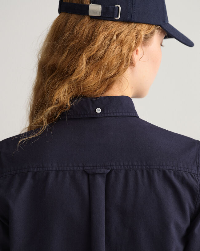 Regular fit plaggf&auml;rgad oxfordskjorta