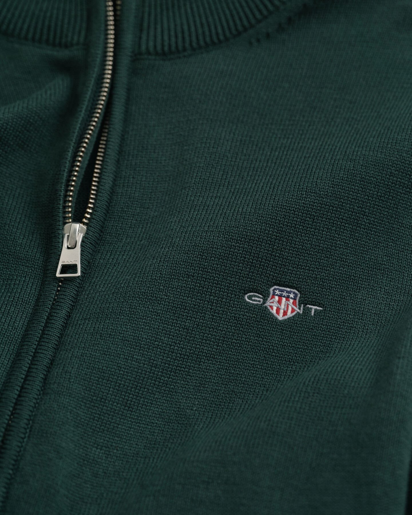 Casual Cotton kofta med dragkedja