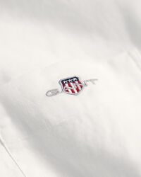 Regular fit kort&auml;rmad skjorta i bomull och linne