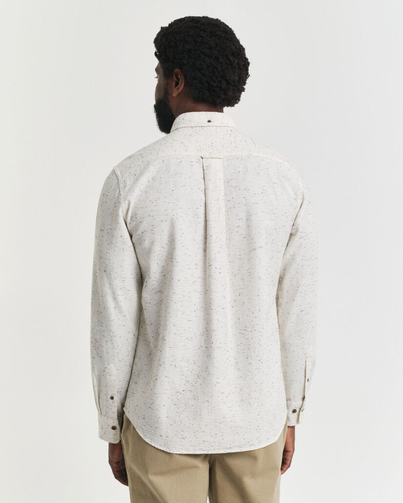 Regular fit flanellskjorta i nepsgarn