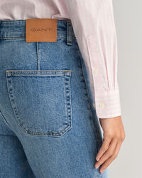 Regular fit ginghamvävd poplinskjorta