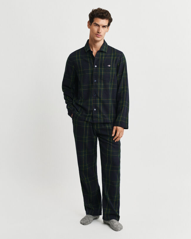 Rutig flanellpyjamas i presentförpackning