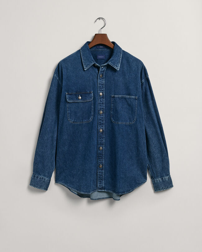 Oversized denimskjorta
