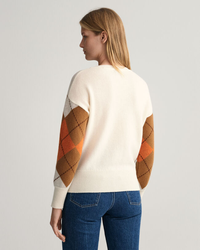 Argyle crew neck tr&ouml;ja