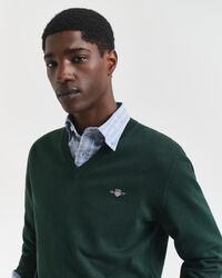 Klassisk V-ringad bomullströja