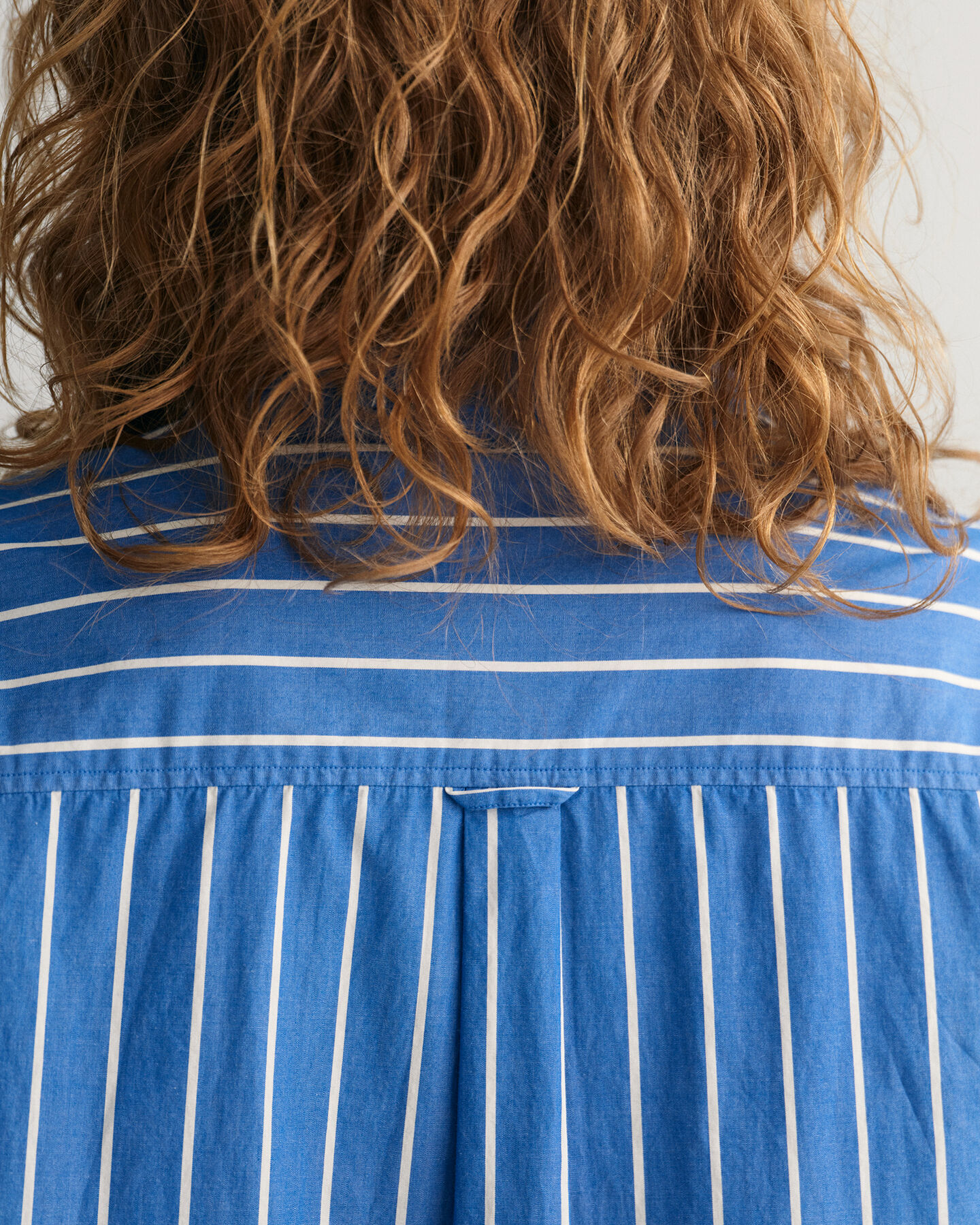 Oversized randig skjortklänning