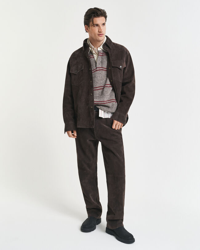 Randig pikétröja i ull