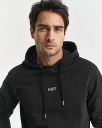 Hoodie med litet tryck