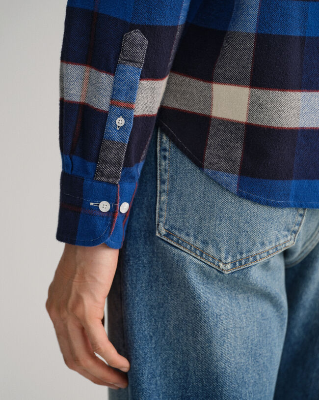 Regular fit skotskrutig flanellskjorta