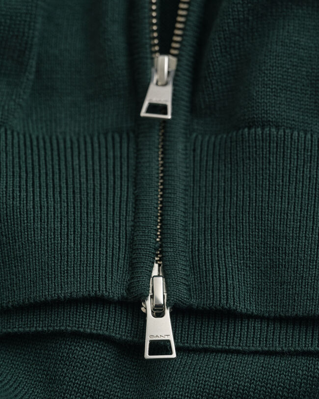 Casual Cotton kofta med dragkedja