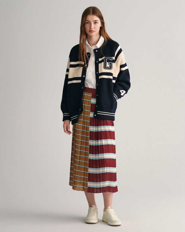 Randig plisserad kjol