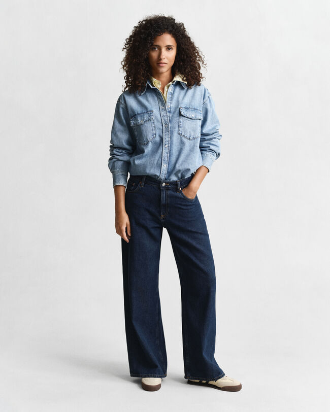 Relaxed fit denimskjorta