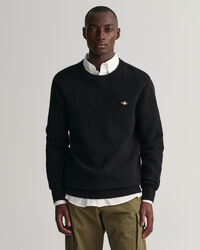 Crew neck bomullstr&ouml;ja med struktur