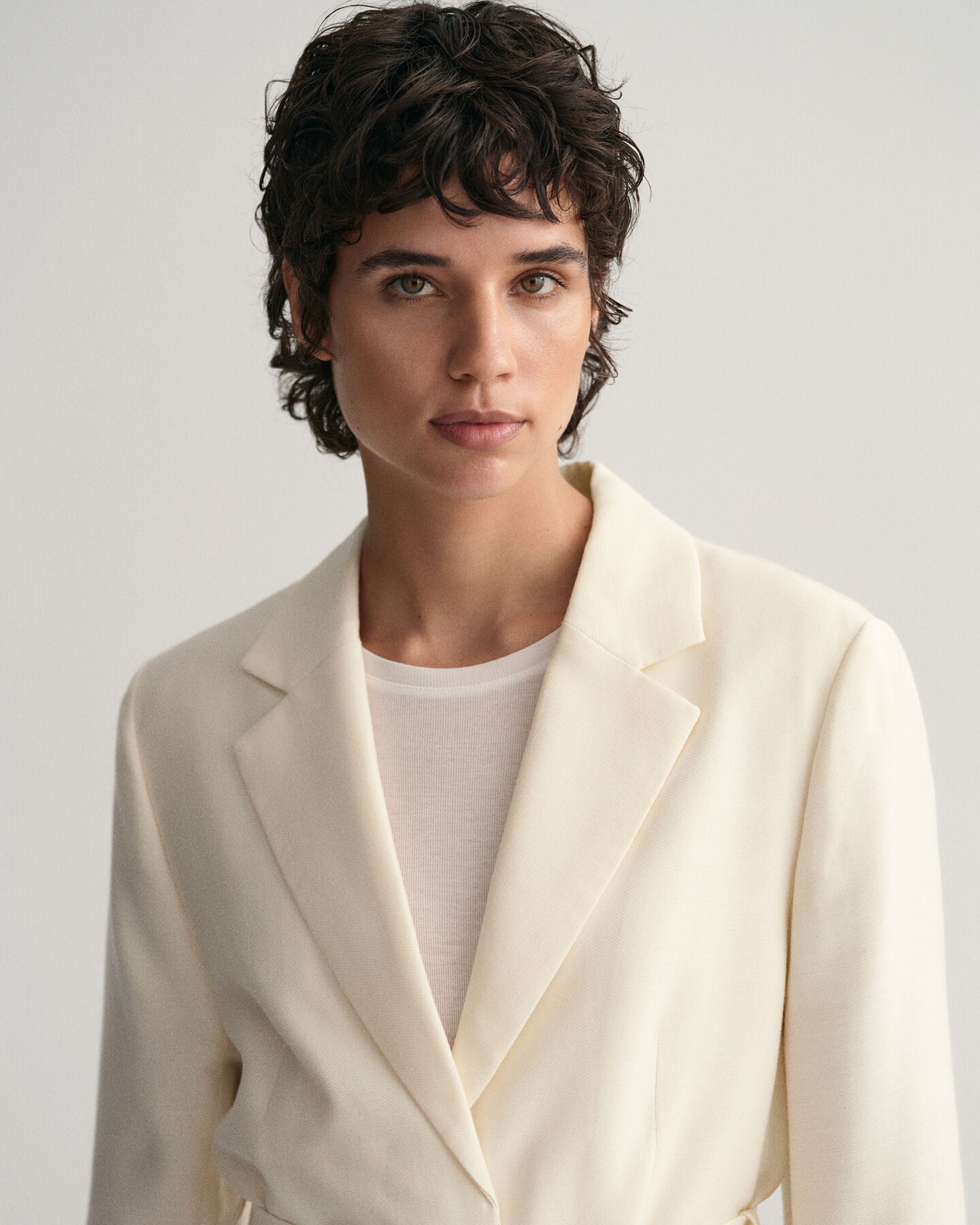 Regular fit Fluid kavaj med b&auml;lte