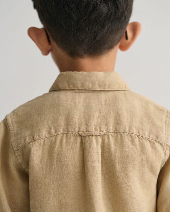 Kids kort&auml;rmad linneskjorta