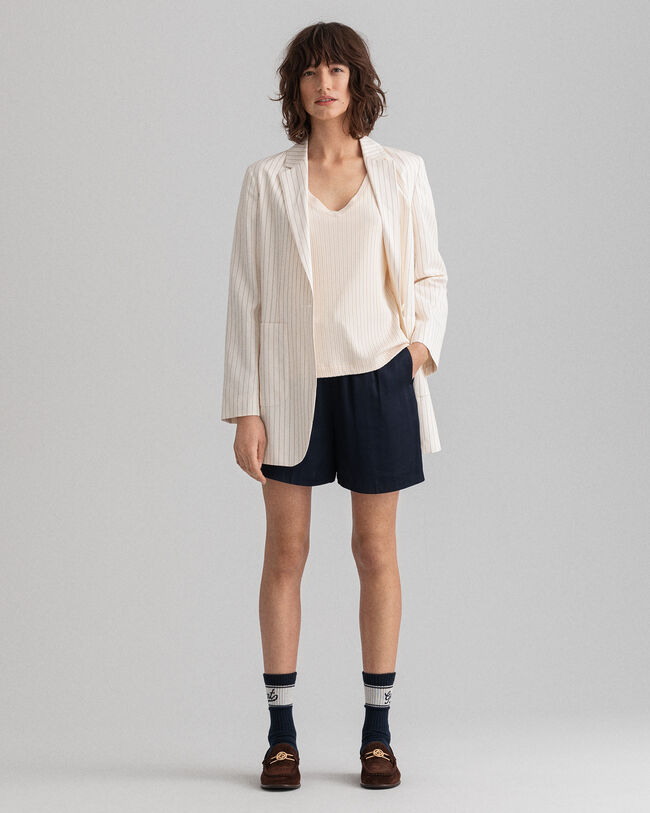 Detail långärmad T-shirt med sprund