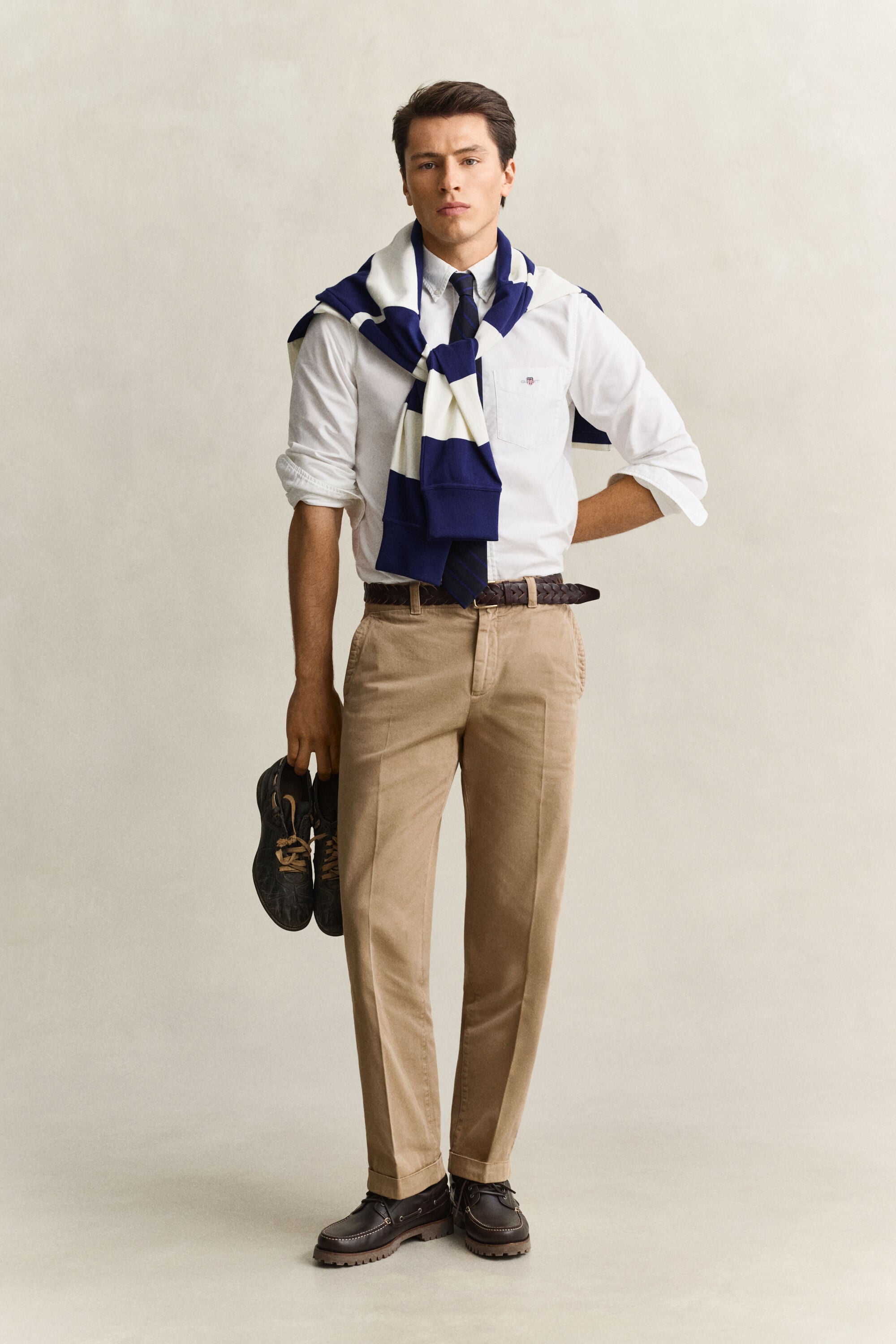 Gant x Yale chinos i bomullstwill