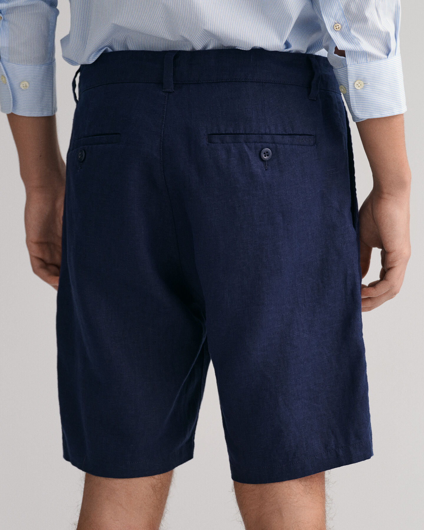 Relaxed fit linneshorts med dragsko